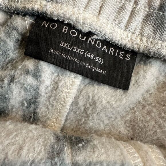 NWT No Boundaries Men’s GRAY Tie Dye Fleece Jogger 7” Shorts Drawstring  Waist S - Picture 4 of 8